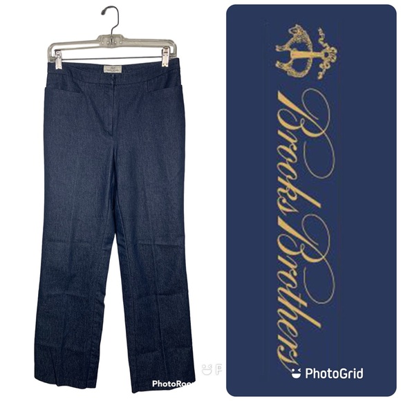 LIKE NEW BROOKS BROTHERS 346 Stretch Jean Blue Pants Size 6 $189! - Picture 1 of 6
